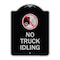 Signmission Driveway No Truck Idling W/ Graphic Heavy-Gauge Aluminum Sign, 24" x 18", BS-1824-24125 A-DES-BS-1824-24125 - alternate 1